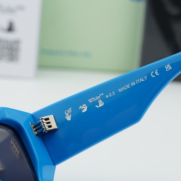 Off-White OERI048 FRANCISCO 4507 Square Sunglasses – Blue/Grey - Picture 9 of 9